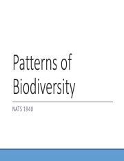 Understanding Biodiversity Key Concepts In Biogeography Course Hero