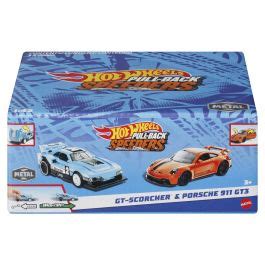 Hot Wheels Set 2 Masinute Metalice Pull Back Gt Scorcher Si Porsche 91