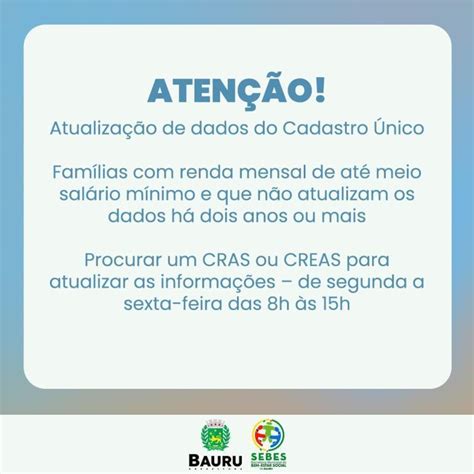 Famílias renda mensal de até meio salário mínimo por pessoa e que