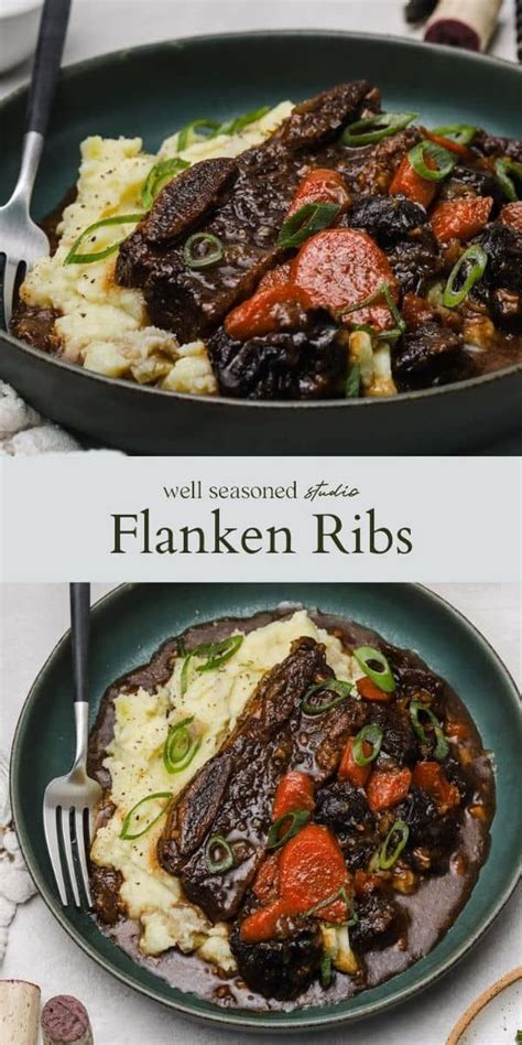 Tender Slow Braised Flanken Ribs Beef Short Ribs Well Seasoned