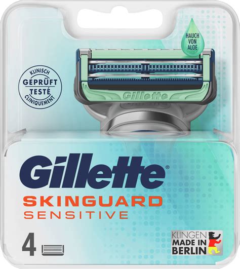 Gillette Rasierklingen Skinguard Sensitive 4 St dauerhaft günstig