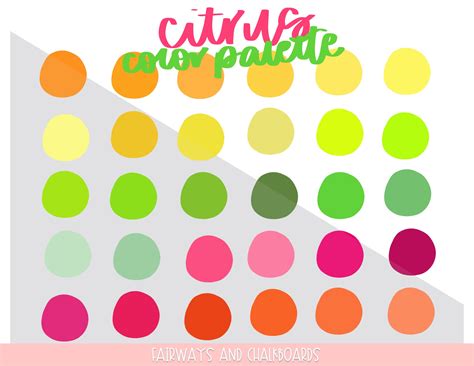 Citrus Procreate Color Palette By Teach Simple