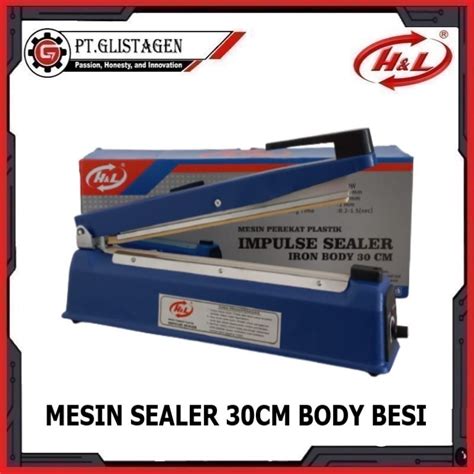 Jual Mesin Impulse Sealer Alat Press Perekat Plastik Body Besi 30cm HL