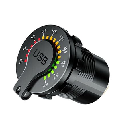 Autolader Met Led Voltmeter 4 8A Black Dc 12V 24 Grandado