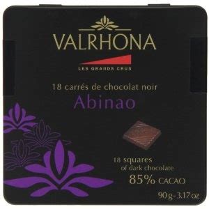 Valrhona Chocolate Bar With Dark Chocolate In The Middle And Purple