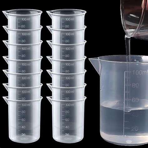 5 1pc 100ml Measuring Cup Transparent Scale Plastic Measuring Cup Lab