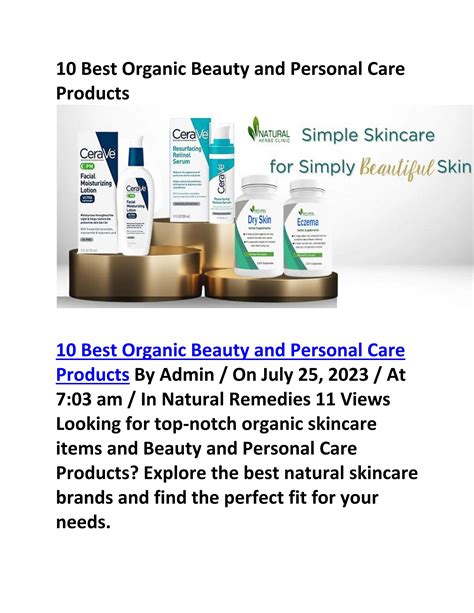 10 Best Organic Beauty and Personal Care Products by walamdavid - Issuu