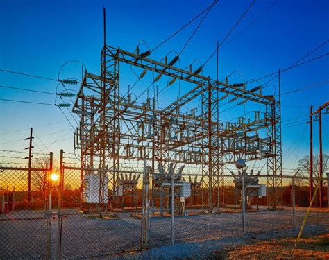 Electric Substation And Distribution Power Stock Image Image Of