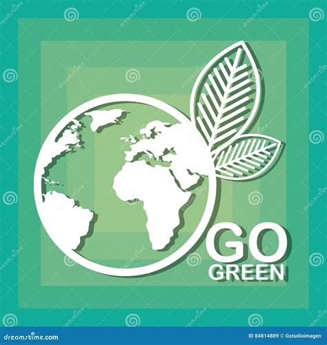 Go Green Ecology Poster Stock Illustration Illustration Of Ecology