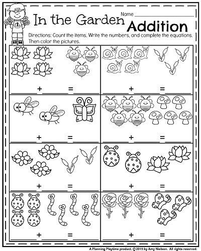 Spring Kindergarten Worksheets Planning Playtime E2f