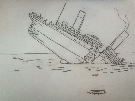 Titanic breaking in half : r/drawing