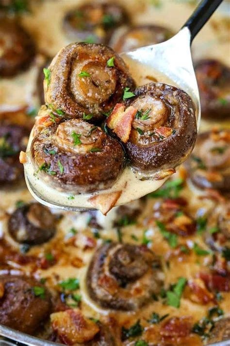 Creamy Bacon Mushrooms Recipe Best Mushroom Side Dish Ever