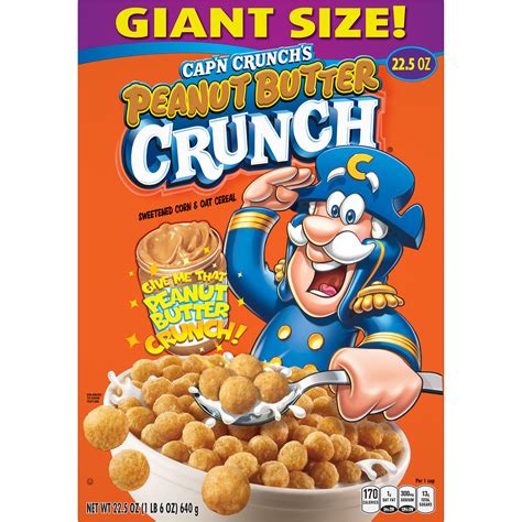 Capn Crunchs Giant Size Peanut Butter Crunch Sweetened Corn And Oat Cereal Smartlabel™