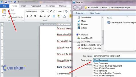 Cara Mengubah File Docx Atau Doc Ke Pdf Dengan Aplikasi Microsoft Word