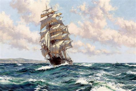 Land Ho Das Clipper Schiff Nordamerika Gem Lde Von Montague Dawson