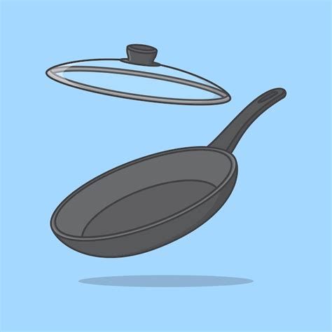 Premium Vector Frying Pan Cartoon Vector Illustration Frying Pan Flat