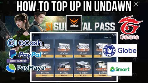 HOW TO TOP UP IN UNDAWN HOW TOP BUY RC IN GARENA UNDAWN HOW TO BUY