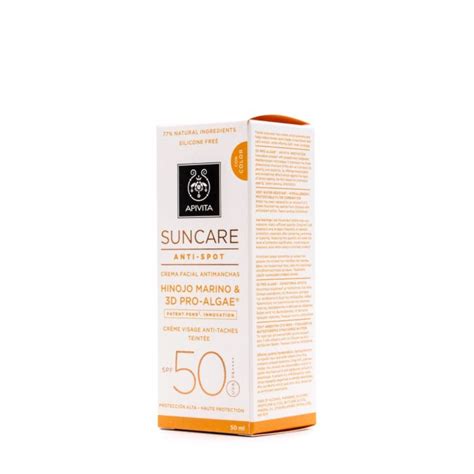 Apivita Suncare Crema Facial Anti Manchas Con Color Spf Ml Farmasoler