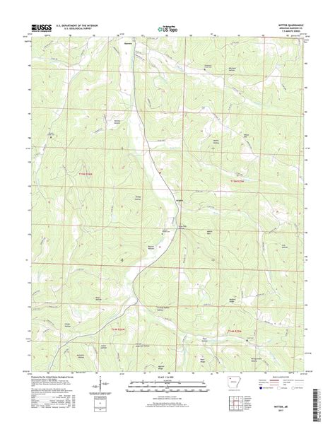 MyTopo Witter Arkansas USGS Quad Topo Map