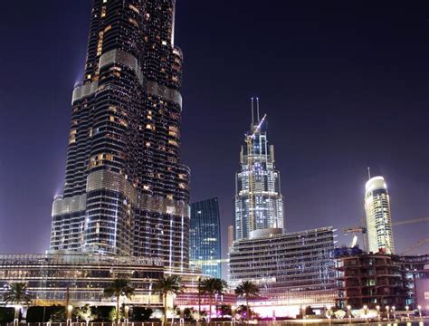 Premium Photo Illuminated Burj Khalifa Against Sky At Night