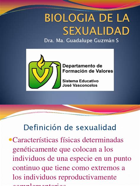 Biologia De La Sexualidad La Sexualidad Humana Diferenciación Celular