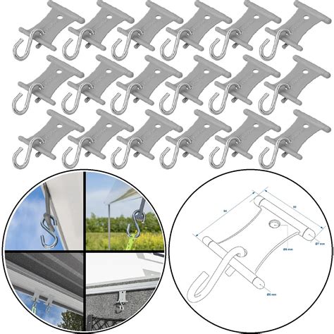 Perfekte Lösung S Stahlhaken für Kederschiene Grau 5 6 7 8mm