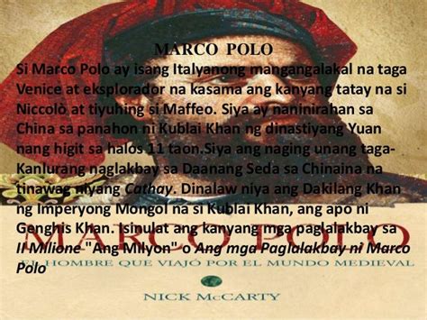 Ang Paglalakbay Ni Marco Polo