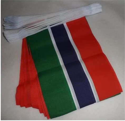 Amazon Gambia 6 Meters BUNTING Flag 20 Flags 9 X 6 Gambian