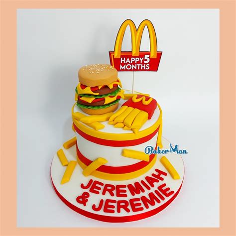 Mcdonalds Cake Jollibee Cake Mcdo Theme Cake Fastfood Theme Cake