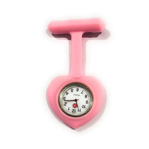 Pink Heart Silicone Pink Heart Shaped Fob Watch Nursefobs