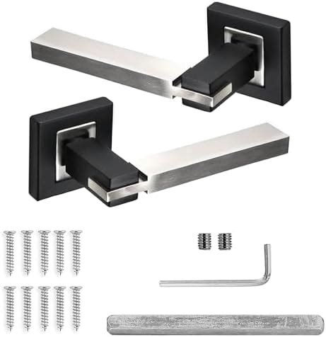 Square Duo Finish Chrome Door Handles On Rose H D From Handle