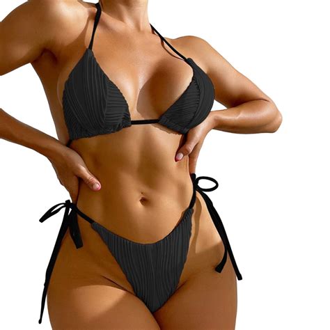 Solid Sexy Suspender Thong Strap Bikini Swimsuit Sunflower Swimsuits For Women Bikini Top