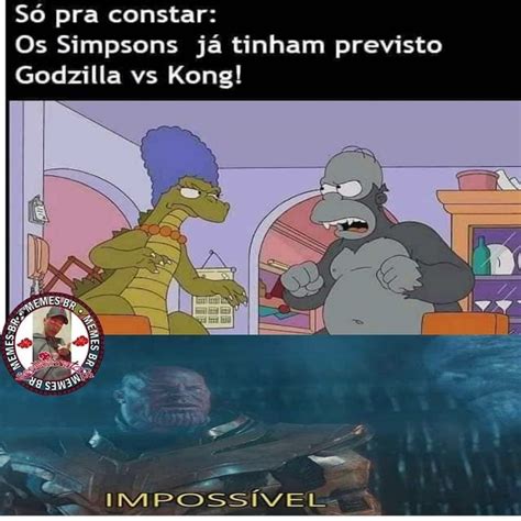 Só pra constar Os Simpsons já tinham previsto Godzilla vs Kong