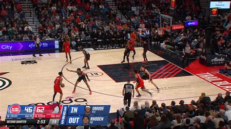 Challenge Of Called Foul Pistons Trail Blazers Nba Official