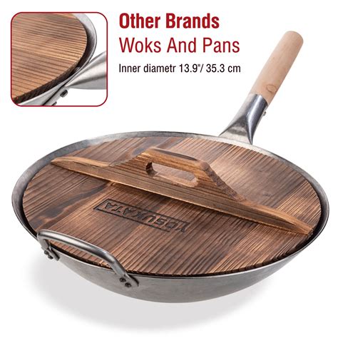 13,5-inch (34,5 cm) Wooden Wok Lid with Carbonized Finish | Yosukata