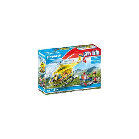 Playmobil 71203 City Action Les Secouristes Hélicoptere De