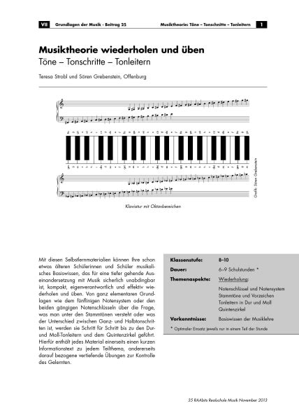 Musiktheorie Wiederholen Und Ben Musik Sonstige