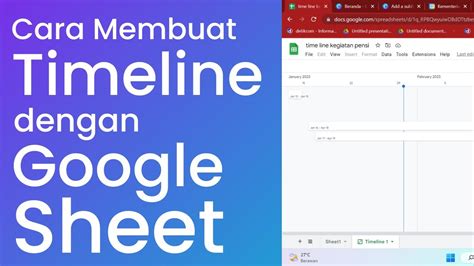 Cara Membuat Timeline Di Google Sheet Youtube