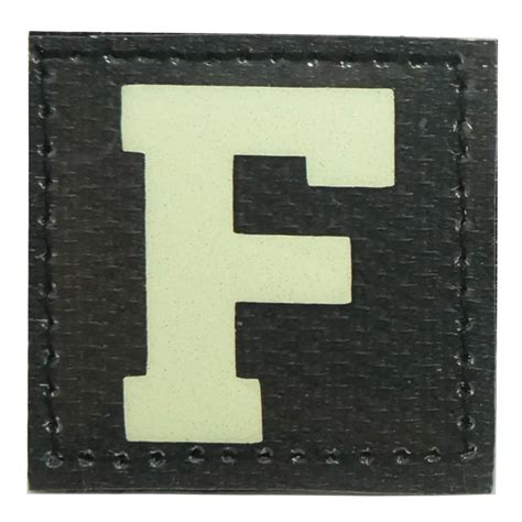 Big Letter F Gitd Patch Glow In The Dark Hock T Shop Army Online Store In Singapore