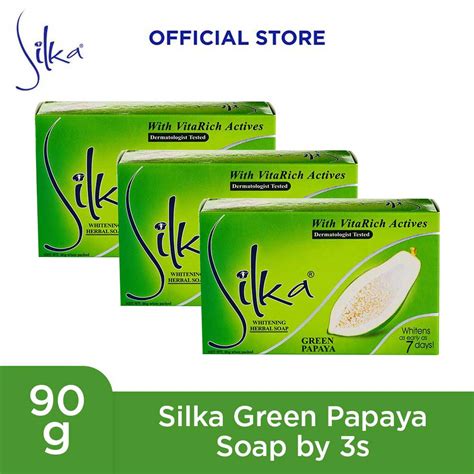 Silka Green Papaya Soap 90g By 3s Shopee Philippines