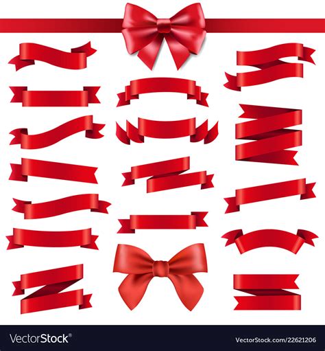 Red Ribbon And Bow Royalty Free Vector Image Vectorstock