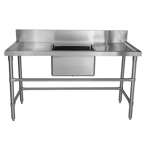 Stainless Steel Catering Sink Right And Left Bench 1500 X 610 X