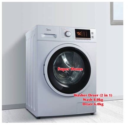 Midea Washer Dryer Mfc80 Dr1400 Combo 2 In 1 Washer 8kg And Dryer 6kg