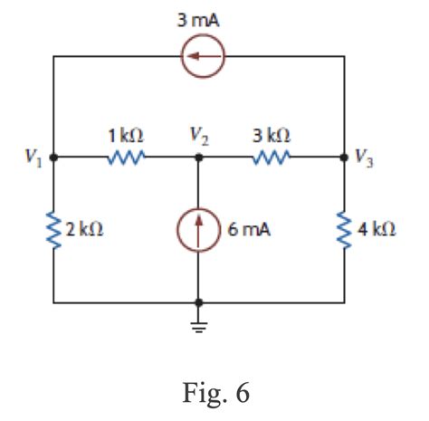 Solved Use Nodal Analysis To Find V1 V2 And V3 In The