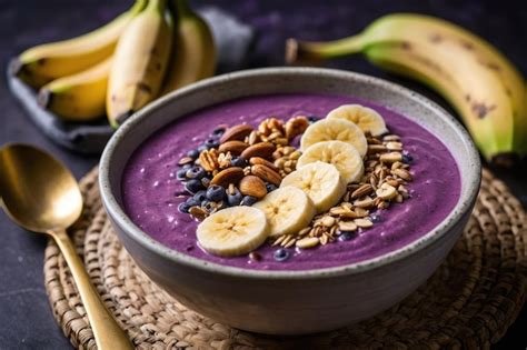 Premium Photo Colorful Acai Bowl With Fruits