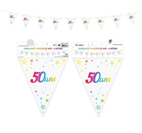 Guirlande Fanion Multicolore 50 Ans