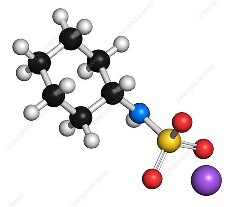 Sodium Cyclamate Sweetener Molecule Stock Image F Science