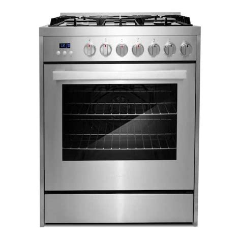 30 In 50 Cu Ft Single Oven Gas Range With 5 Burner Cooktop And