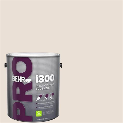 BEHR PRO 1 Gal N190 1 Smokey Cream Eggshell Interior Paint PR33001