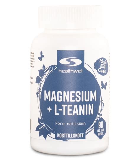 Healthwell Magnesium L teanin Svensk Hälsokost